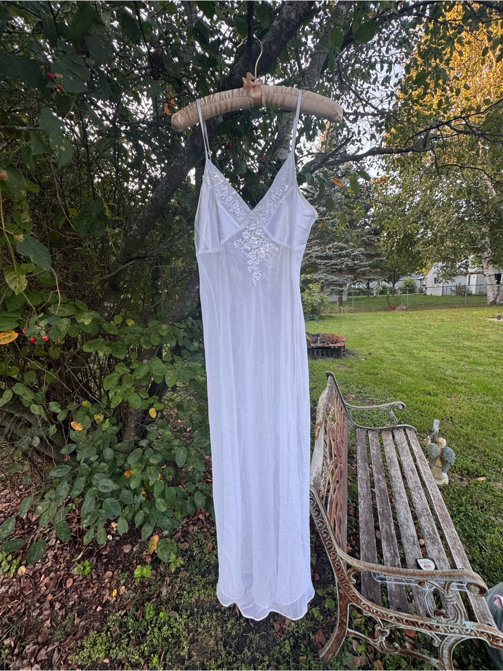Jones New York White Lace-Trim Long Slip